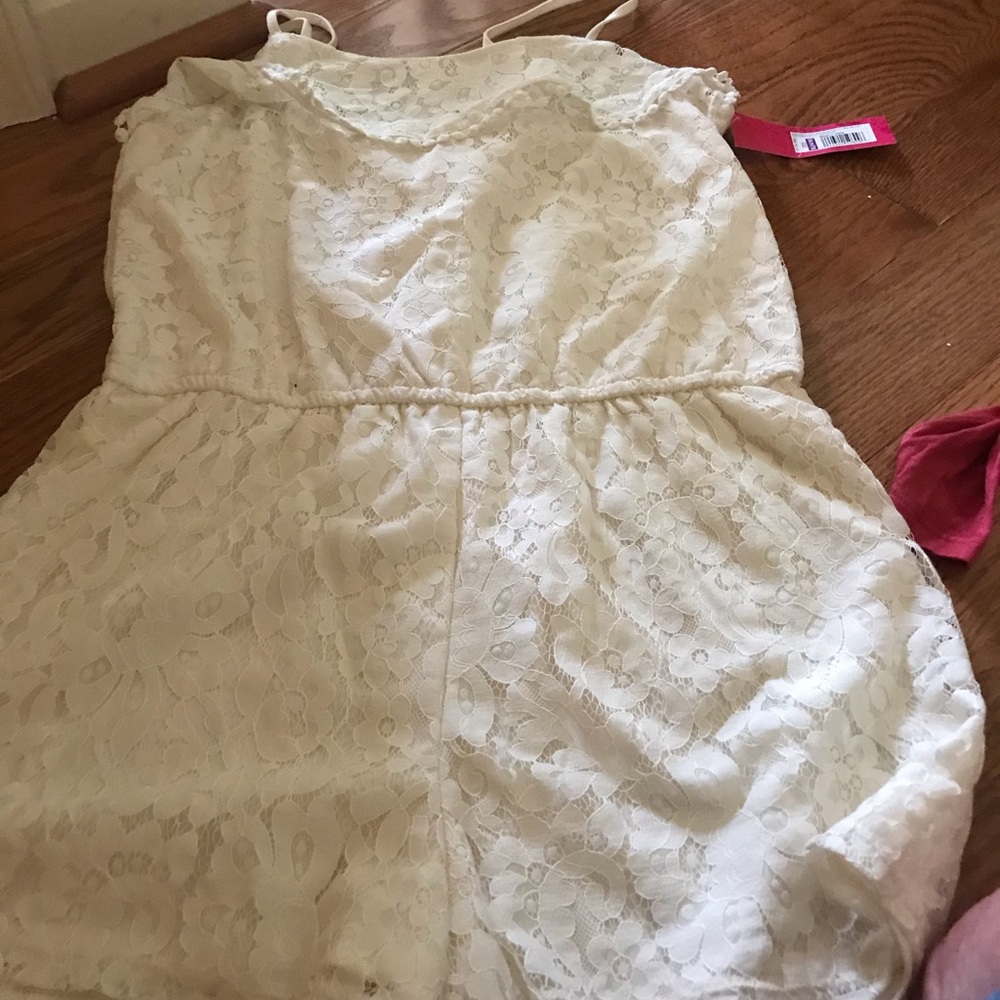 Lace white romper